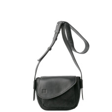 Biba Blunt Crossbody Bag in Black Leather