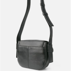 Biba Blunt Crossbody Bag in Black Leather