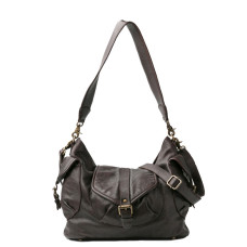 Biba Clint Satchel in Dark Brown Leather CLT1L