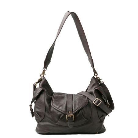Biba Clint Satchel in Dark Brown Leather CLT1L