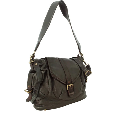 Biba Clint Satchel in Dark Brown Leather CLT1L