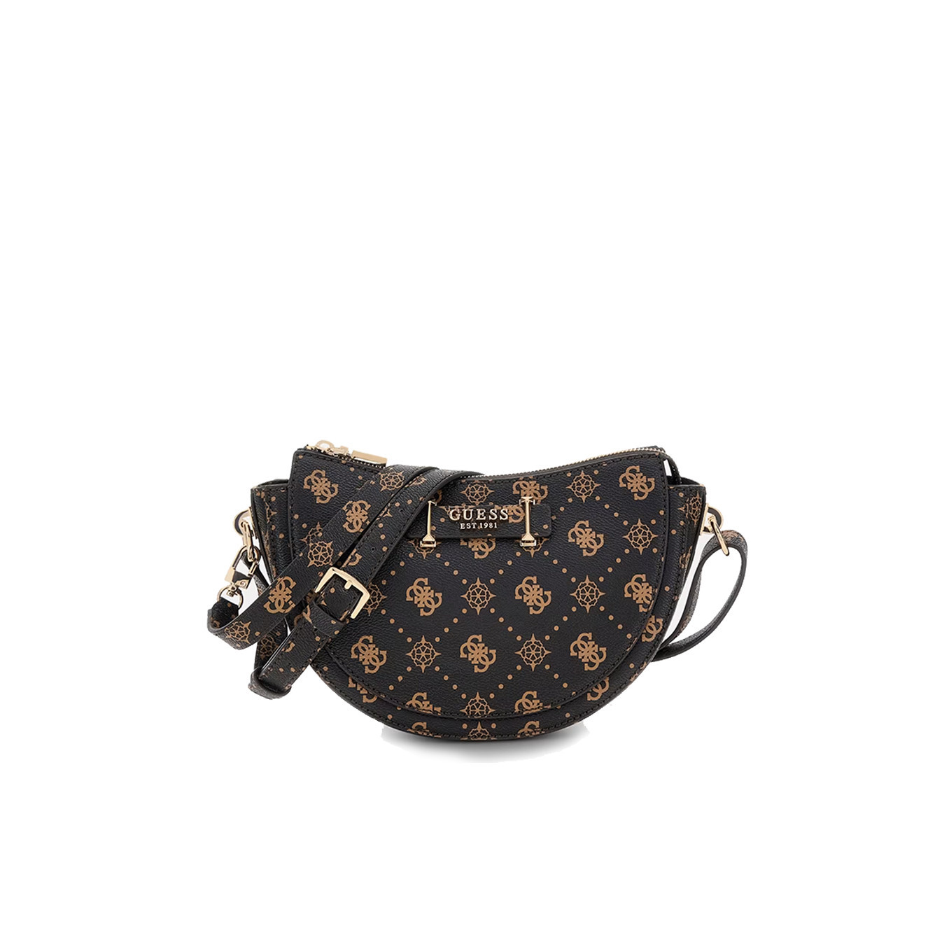 Guess Silia Trolley Bag Logo 4G Dark Brown