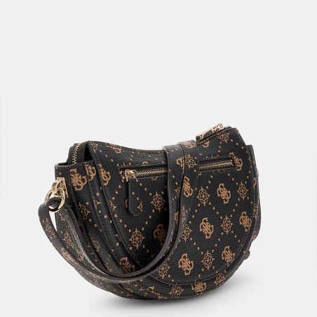 Guess Silia Trolley Bag Logo 4G Dark Brown