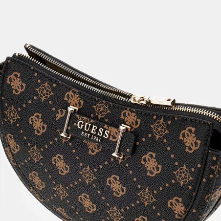 Guess Silia Trolley Bag Logo 4G Dark Brown