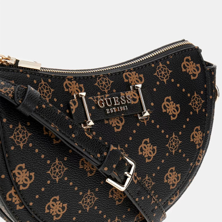 Guess Silia Trolley Bag Logo 4G Dark Brown