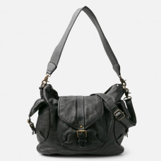 Biba Clint Satchel in Negro Leather CLT1L