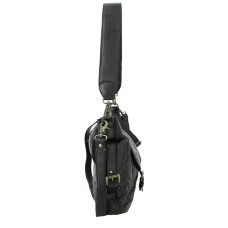 Biba Clint Satchel in Negro Leather CLT1L