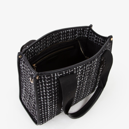 Valentino Candle Sac Porté Main Nero/Multicolor ouvert