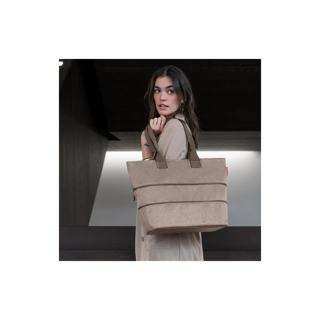 Reisenthel Shopper Extensible Porté Epaule Moka