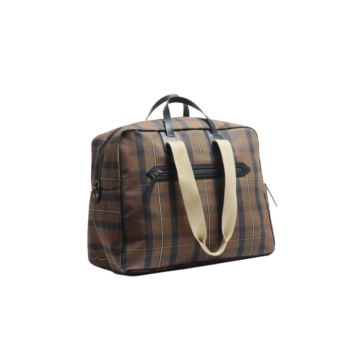 Bleu de Chauffe Cabin Travel Bag Aviator Missak Leather and Tartan ...