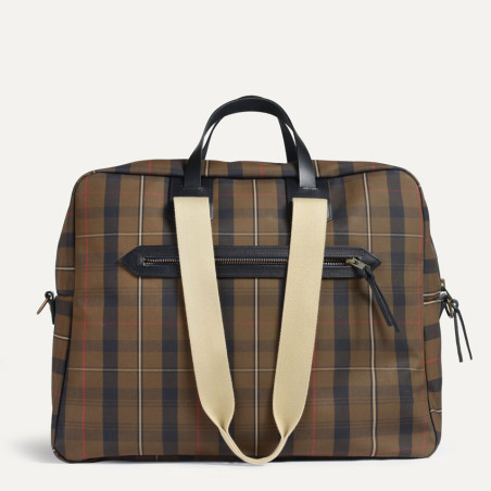 Bleu de Chauffe Cabin Travel Bag Aviator Missak Leather and Tartan ...