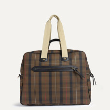 Bleu de Chauffe Cabin Travel Bag Aviator Missak Leather and Tartan ...