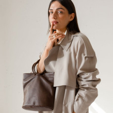 Biba Oasis Sac Seau Marron Oscuro porté