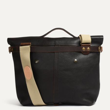 Bleu de Chauffe Lazard Sac Cartable Marron Brun dos