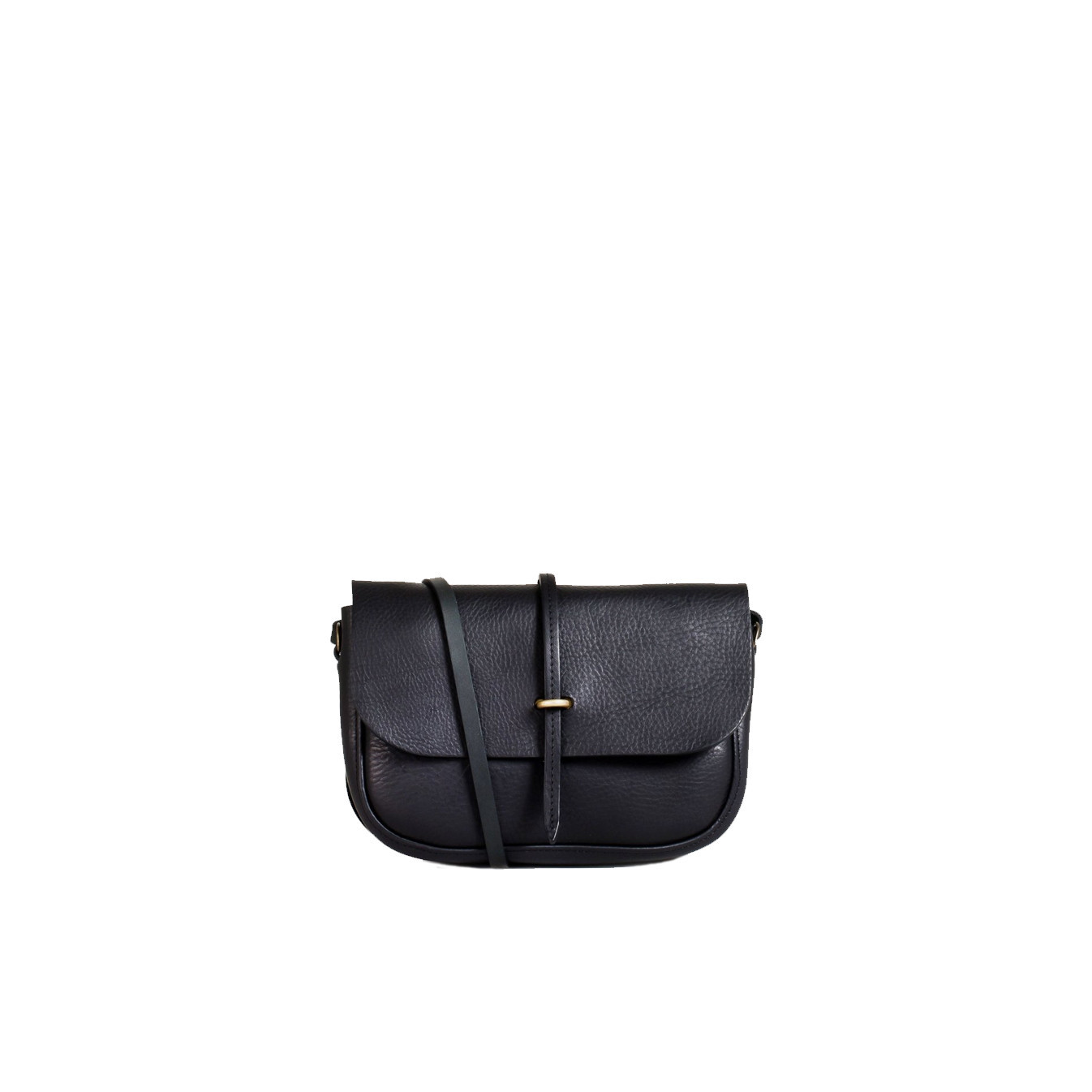 Bleu de Chauffe Pastiche Small Black Postman Bag