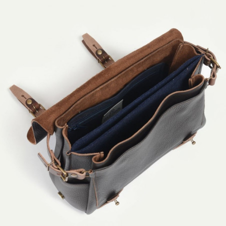 Blue de Chauffe Eclair S Postman Bag Brown