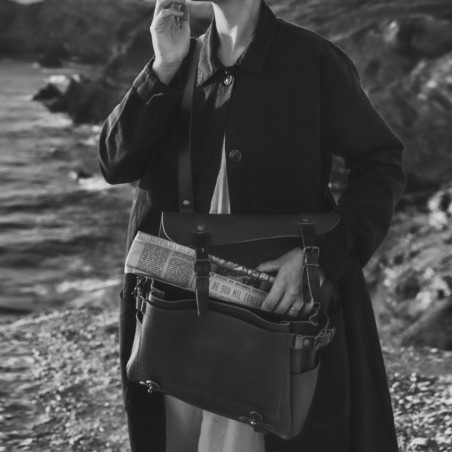 Blue de Chauffe Eclair S Postman Bag Brown