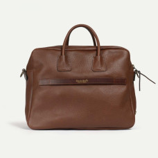 Bleu de Chauffe Zeppo Solo 1-Compartment Business Bag Amber Brown