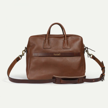 Bleu de Chauffe Zeppo Solo 1-Compartment Business Bag Amber Brown