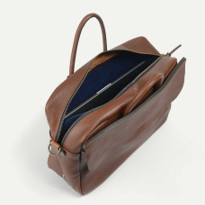 Bleu de Chauffe Zeppo Solo 1-Compartment Business Bag Amber Brown