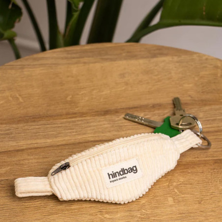 Hindbag Côme Porte Clés Sac Banane Velours Beige