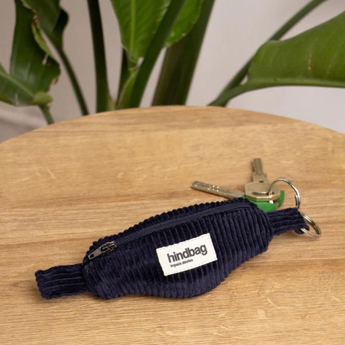 Hindbag Côme Keychain Banana Bag Velvet Navy