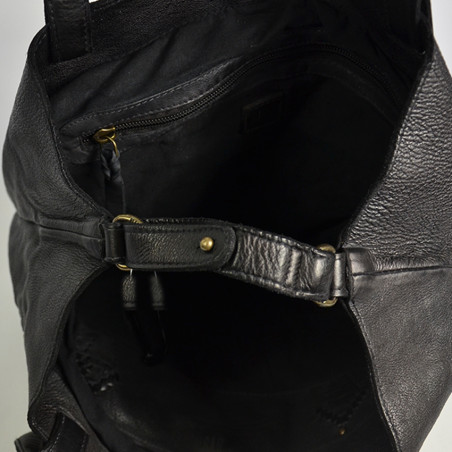 Biba Bayron Shopping Bag Tribal Patterns Black
