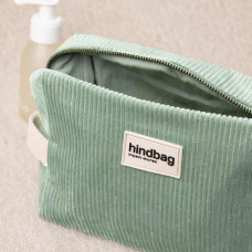 Hindbag Leon Cosmetic Case Water Green Velvet