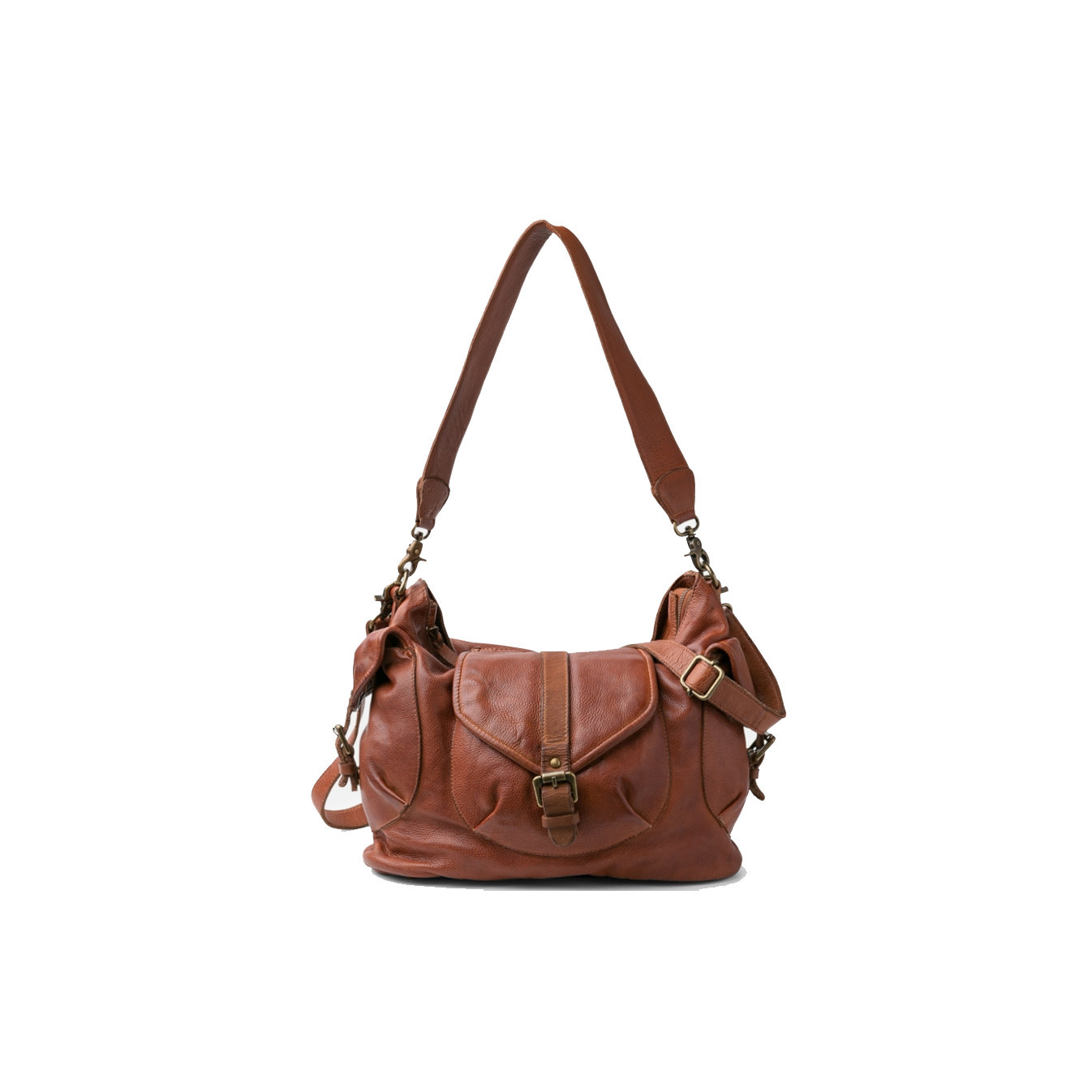 Biba Clint Satchel in Vachetta Leather CLT1L Cuero