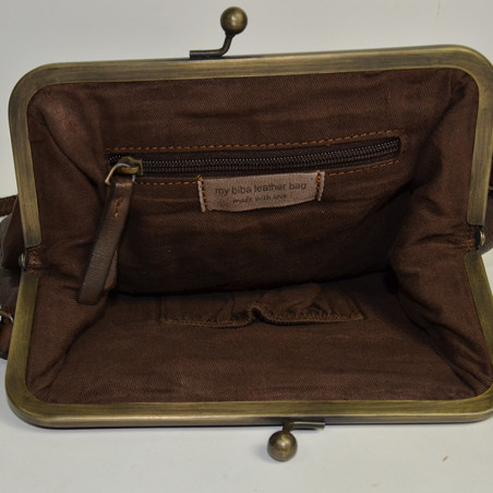 Biba Kansas KA21 Sac Bourse Marron Os ouvert