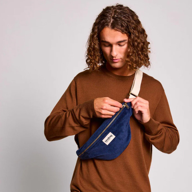 Hindbag Olivia Banana Corduroy Navy