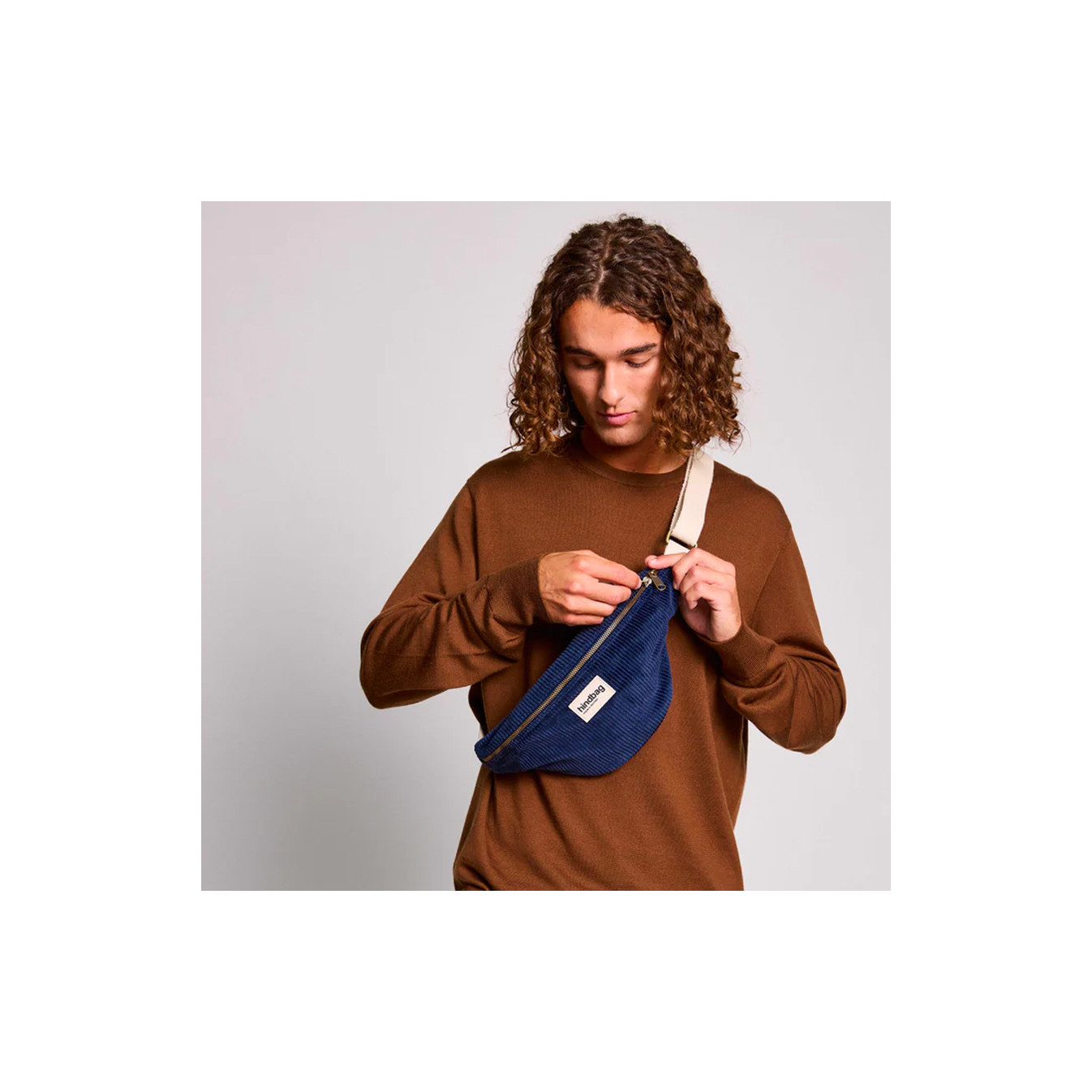Hindbag Olivia Banana Corduroy Navy