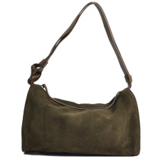Biba Beaver Velour Leather Satchel BEV2L Fawn Brown