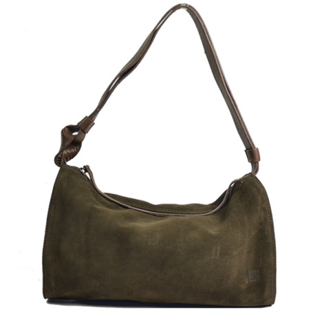 Biba Beaver Velour Leather Satchel BEV2L Fawn Brown