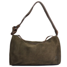 Biba Beaver Velour Leather Satchel BEV2L Fawn Brown