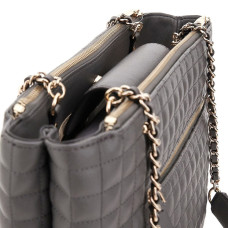 Guess Nadira Quilted Tote Bag SLA Slate