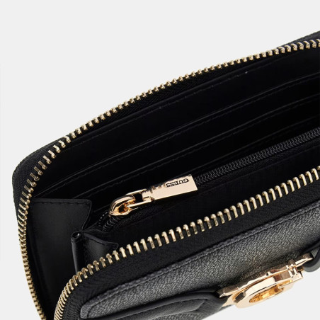 Guess Dea Zippered Wallet Logo 4G CLO Coal Logo