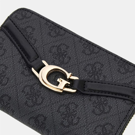 Guess Dea Zippered Wallet Logo 4G CLO Coal Logo