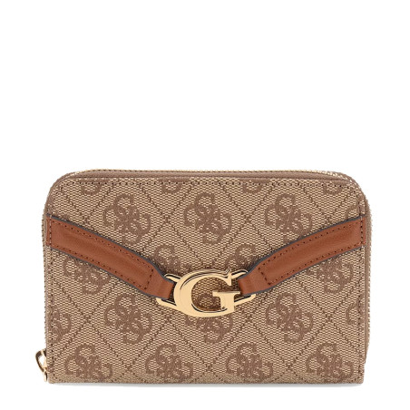 Guess Dea Zippered Wallet Logo 4G LTL Latte Logo