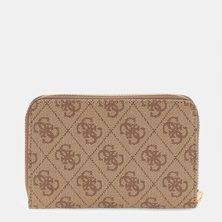 Guess Dea Portefeuille Zippé Logo 4G LTL Latte Logo dos