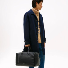 Tommy Hilfiger Th Central Sac Duffle En Cuir Grainé Bds Black porté