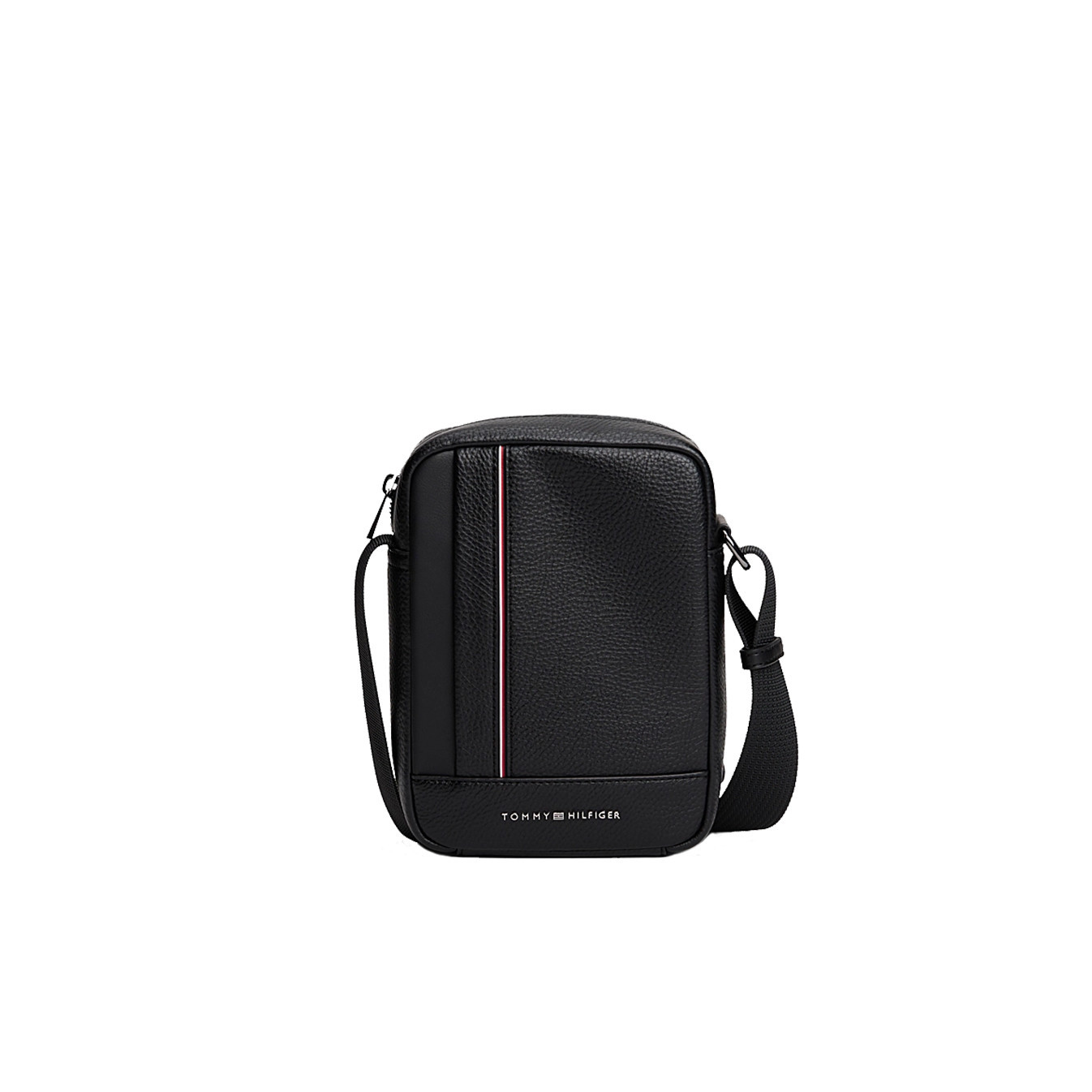 Tommy Hilfiger TH Central Messenger Bag Grainy Effect BDS Black