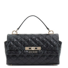 Guess Idra Mini Handbag Quilted With Logo 4G Black