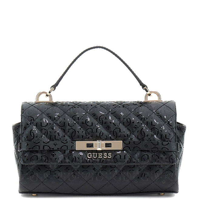 Guess Idra Mini Handbag Quilted With Logo 4G Black