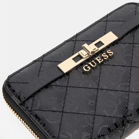 Guess Idra Zip Wallet Black