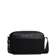Tommy Hilfiger TH Foundation Men's Multitexture Satchel BDS Black