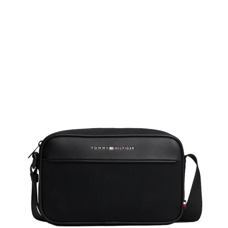 Tommy Hilfiger TH Foundation Men's Multitexture Satchel BDS Black
