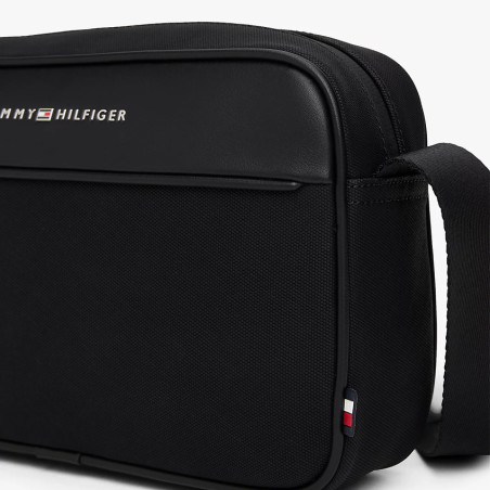 Tommy Hilfiger TH Foundation Men's Multitexture Satchel BDS Black