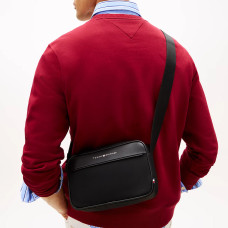 Tommy Hilfiger TH Foundation Men's Multitexture Satchel BDS Black
