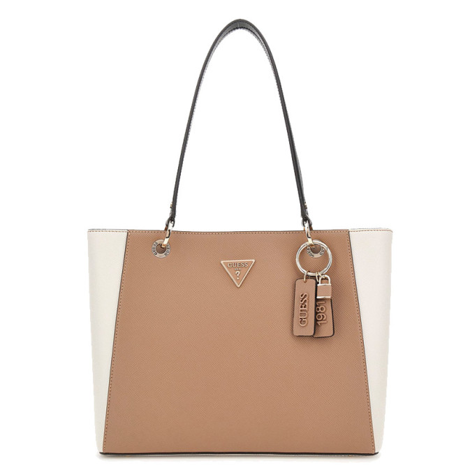 Guess Noelle II Tote Bag TNM Taupe Black Multi